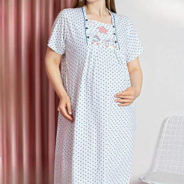 Camasa de noapte gravide cu maneca scurta – Confort si lejeritate pentru sarcina si alaptare | 0033-PM