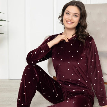 Pijama Dama Catifea|0047-PM