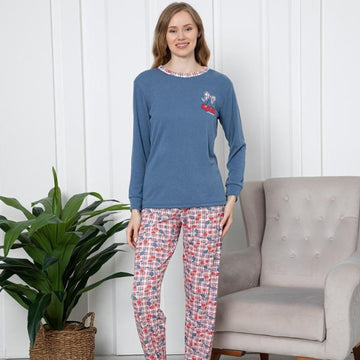 Pijama Dama Bumbac|0057-PM