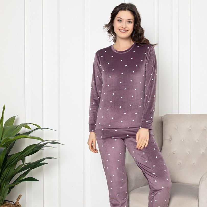 Pijama Dama Catifea|0048-PM