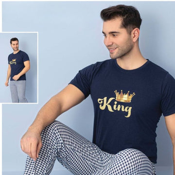 Pijama Barbati – Set 2 Piese: Pantaloni Lungi si Tricou