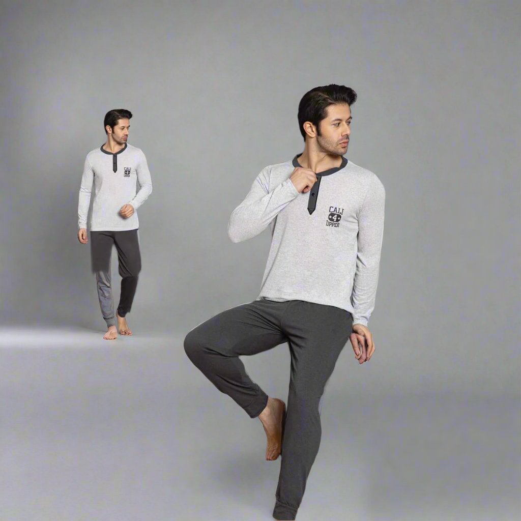 Pijama barbati – Model batal cu 5 nasturi, confort si stil | COD 8557-PJ