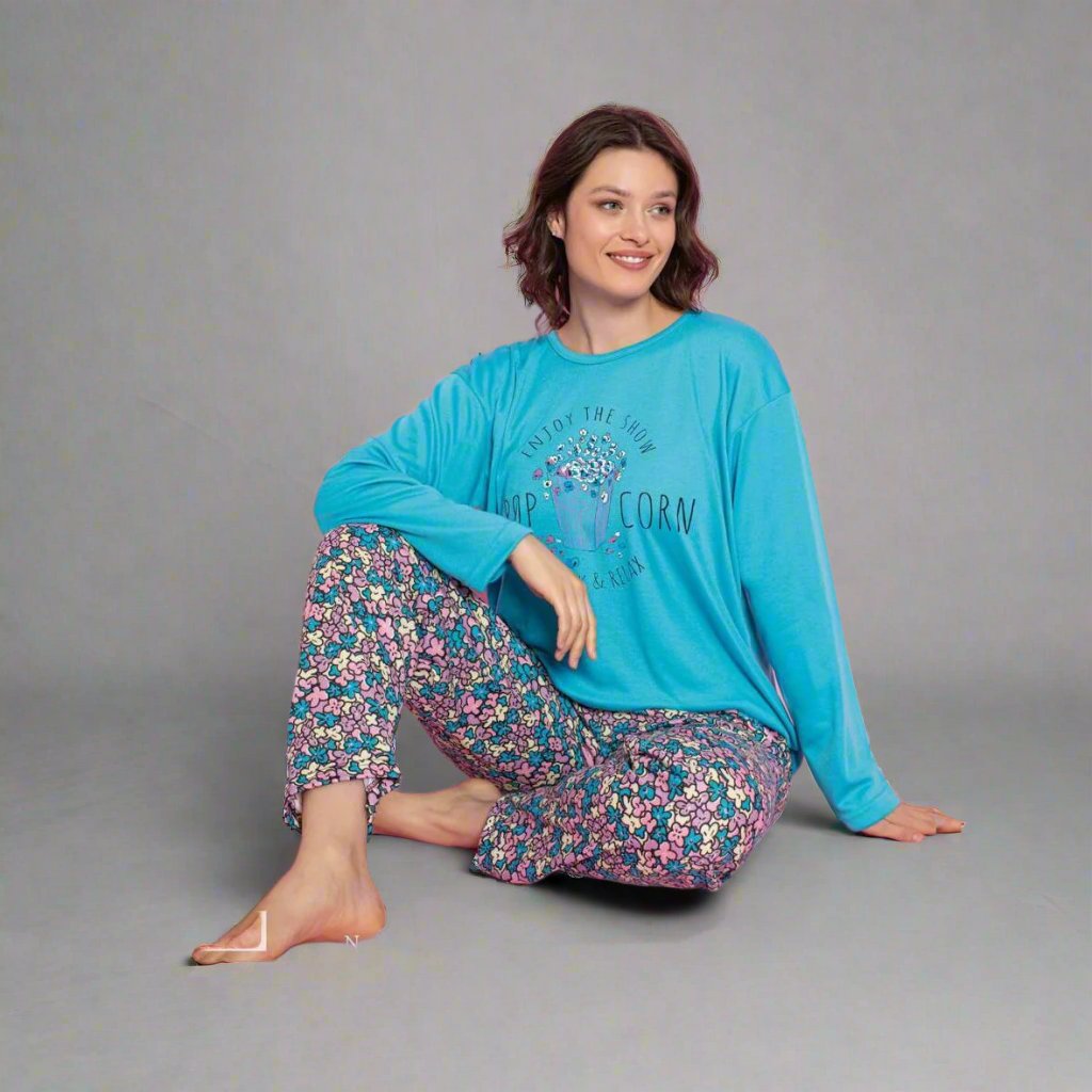 Pijama de dama din bumbac 100% – Confort si stil pentru nopti linistite | COD 8568-PJ