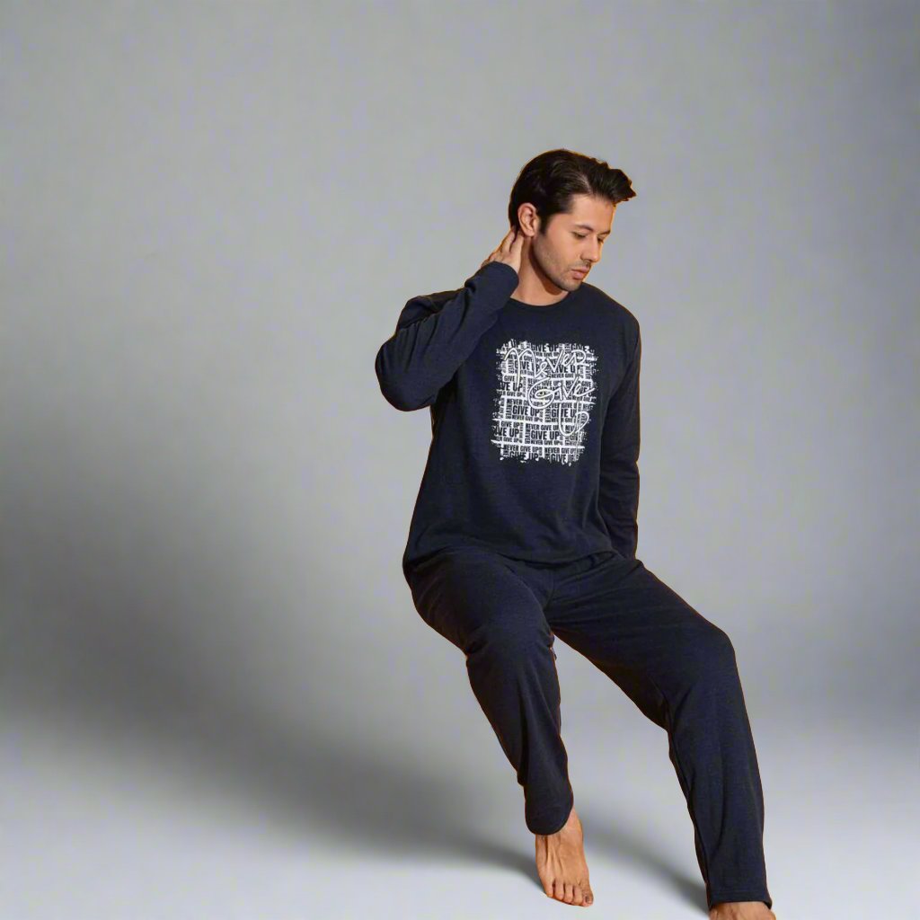Pijama vatuita barbati – Material gros si moale pentru extra confort | COD 8543-PJ
