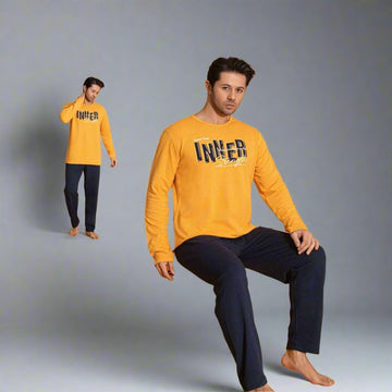 Pijama vatuita barbati – Material gros si moale pentru extra confort | COD 8550-PJ