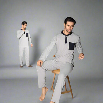 Pijama Interlok barbat vatuita | 1010-PJ