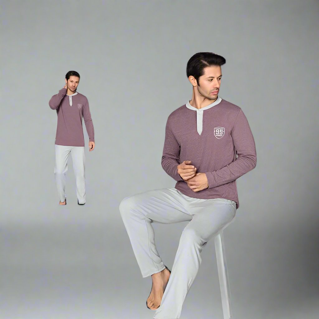 Pijama Interlok barbat vatuita | 1011-PJ