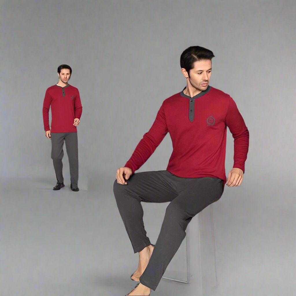 Pijama Interlok barbat vatuita | 1012-PJ