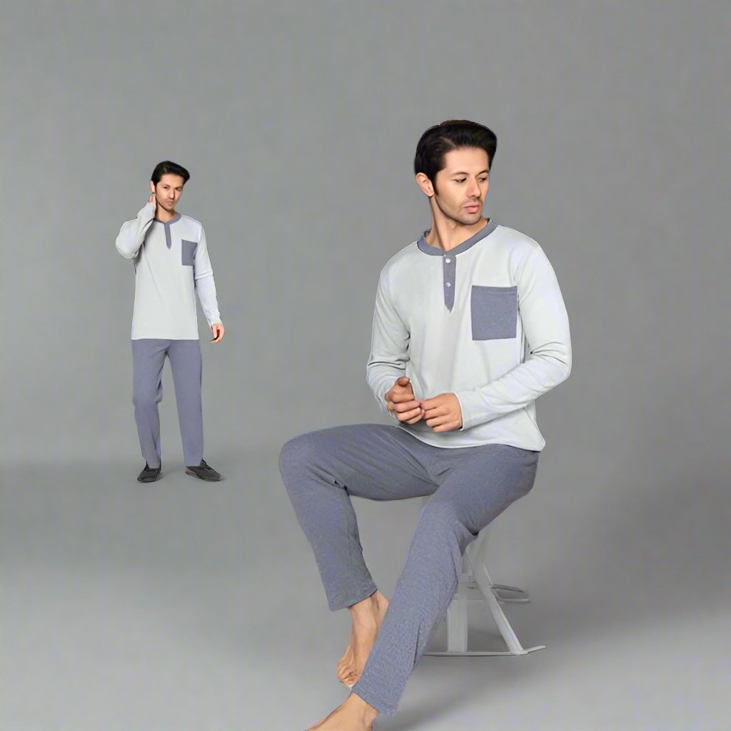 Pijama Interlok barbat vatuita | 1013-PJ