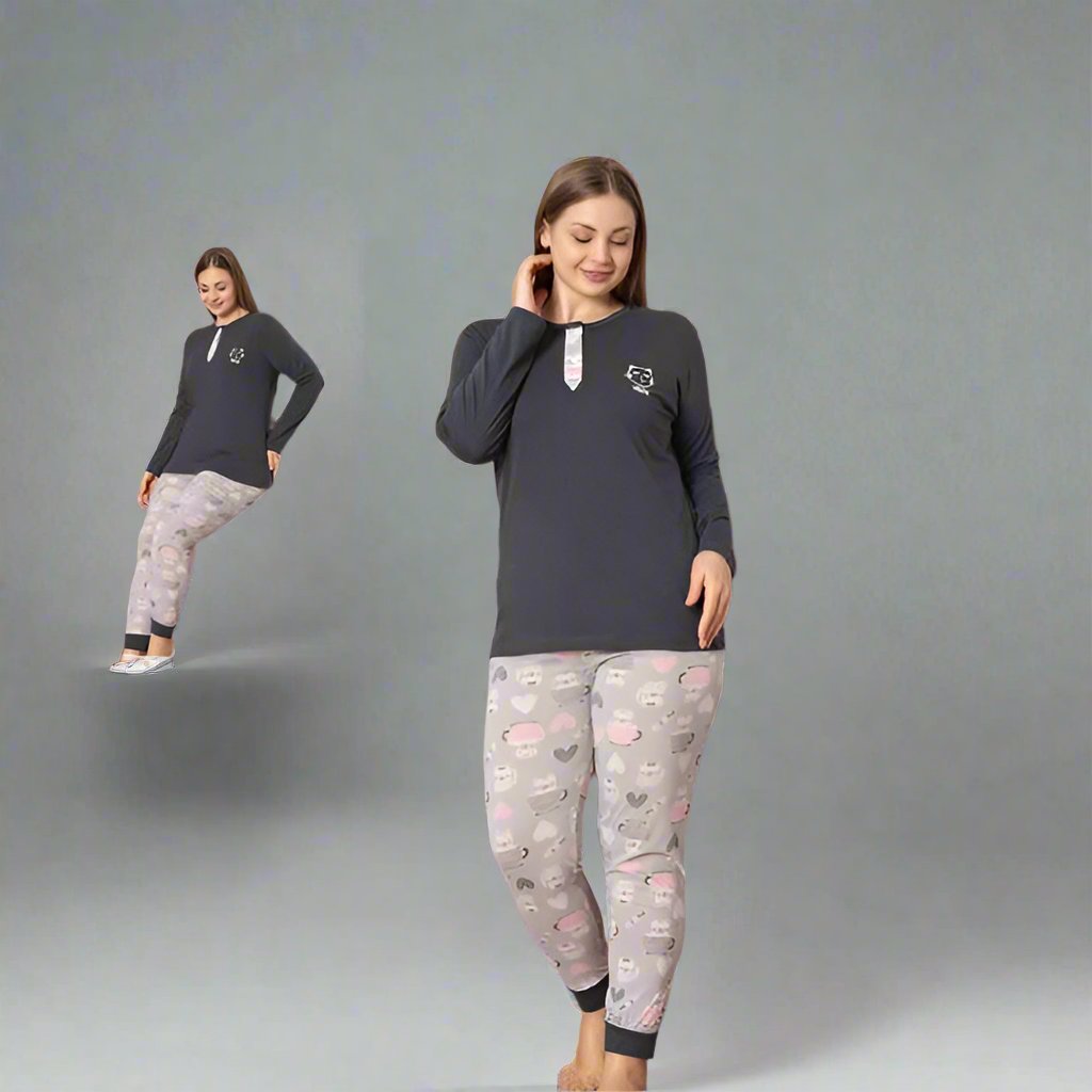 Pijama de Dama cu 2 Nasturi | 0045 - PJ