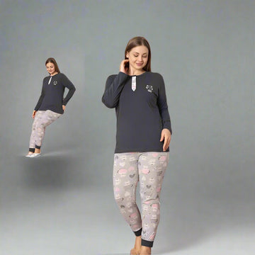 Pijama de Dama cu 2 Nasturi | 0045 - PJ