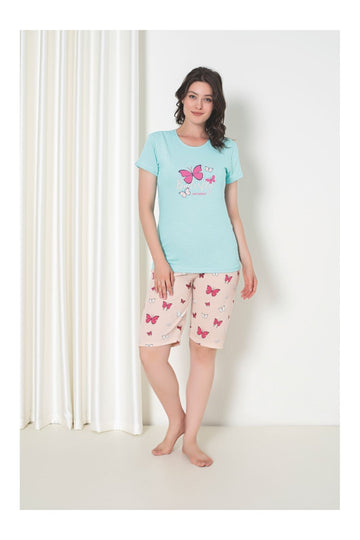 Pijama Dama Baki Pantaloni 3/4 0007-PK