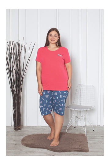 Pijama Dama Baki Pantaloni 3/4 0027-PK