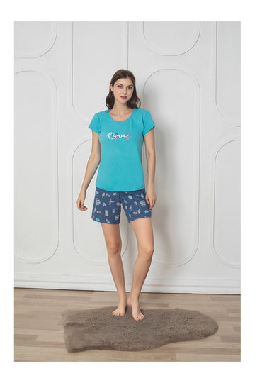 Pijama Dama Baki Short Tricou 0002-PK