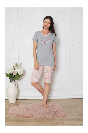 Pijama Dama Baki Pantaloni 3/4 0019-PK