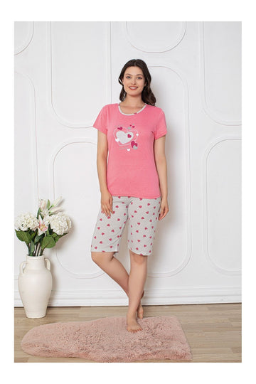 Pijama Dama Baki Pantaloni 3/4 0020-PK