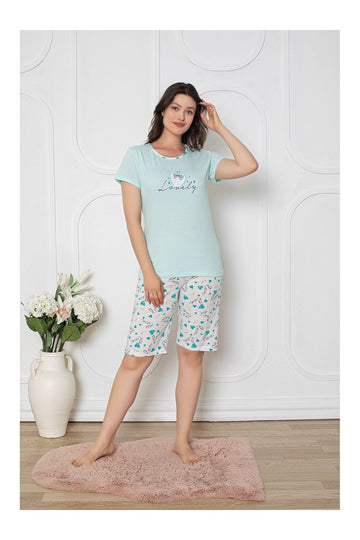 Pijama Dama Baki Pantaloni 3/4 0021-PK