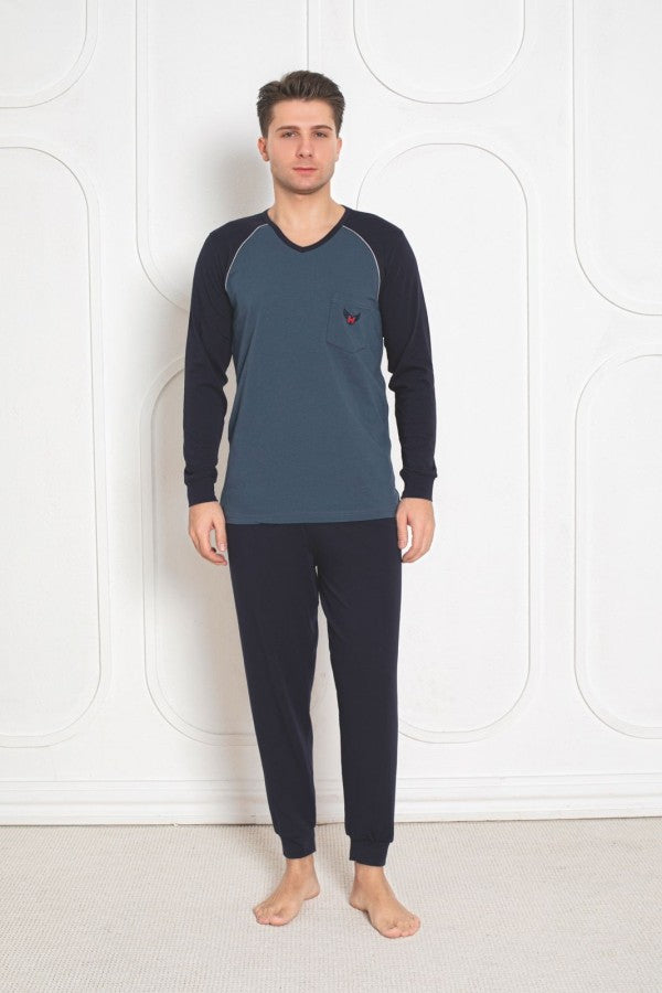 Pijama Barbati Lycra – Confort Maxim si Stil Modern pentru Nopti Linistite | COD 0906-PM