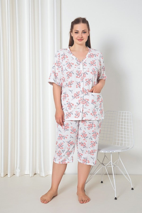 Pijama de Dama bumbac cu tricou batal | 0022 - PM